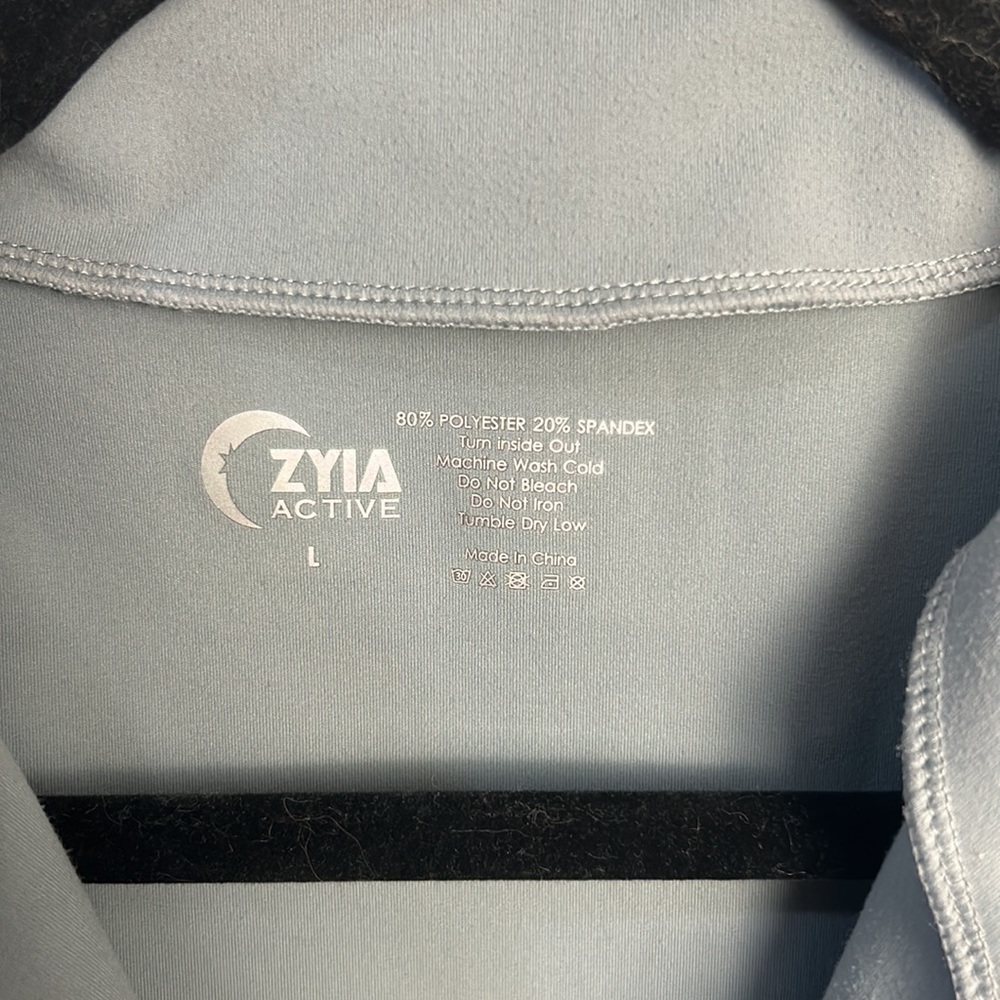 ZYIA Grey Pocket 1/2 Zip Pullover Women's Size L - Picture 2 of 5